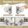 Probrico Brushed Nickel Door Knobs, Interior Door Locks for Bedroom/Bathroom,