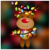 Happy Christmas Reindeer High Quality Double-Sided Static Cling Window Sticker