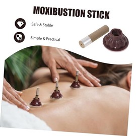 FOMIYES 50 Palitos De Moxa Sin Humo Con Base Moxibustin Porttil Ideal Para Saln De Belleza Accesorios De Tradicional Para Bienestar y Relajacin       