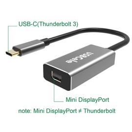 USBCele USB-C to Mini DisplayPort Adapter, USB Type C (Thunderbolt 3) to Mini DP 4K Cable Adapter for MacBook Pro, iMac/iMac Pro, LED Cinema Display and More [Advanced Chip]