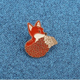 MYSOMY Fox Enamel Pin Fox Brooch Pin Fox Lapel Pin Fox Jewelry Fox Gifts for Fox Lovers Badge Pin Fox Themed Gifts (Fox Pin)