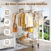 Simple Trending Heavy Duty Clothing Clothes Rack for Hanging, Rolling