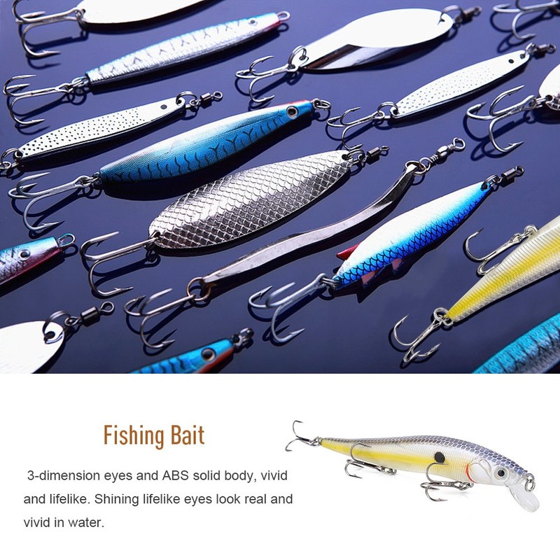Señuelos de pesca Minnow, trajes de baño duros de pesca