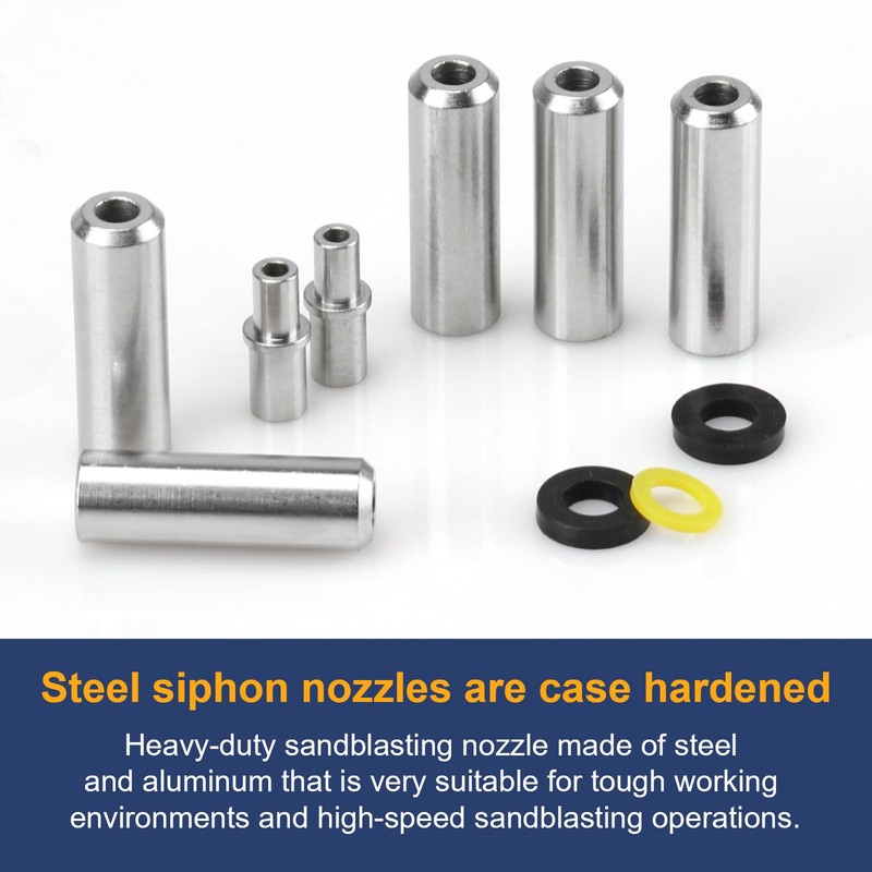 Sandblaster Nozzle Combo Pack for Accessories, Steel Sand Blaster Nozzle