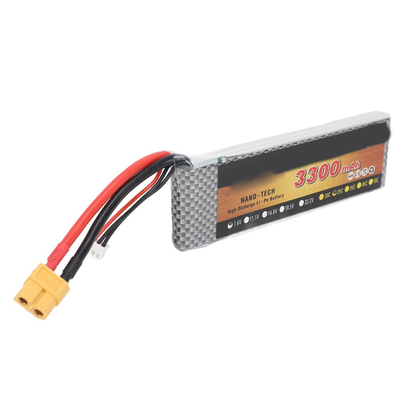 7.4V 3300mAh 25C XT60 RC Lithium Battery for 1/8 1/10