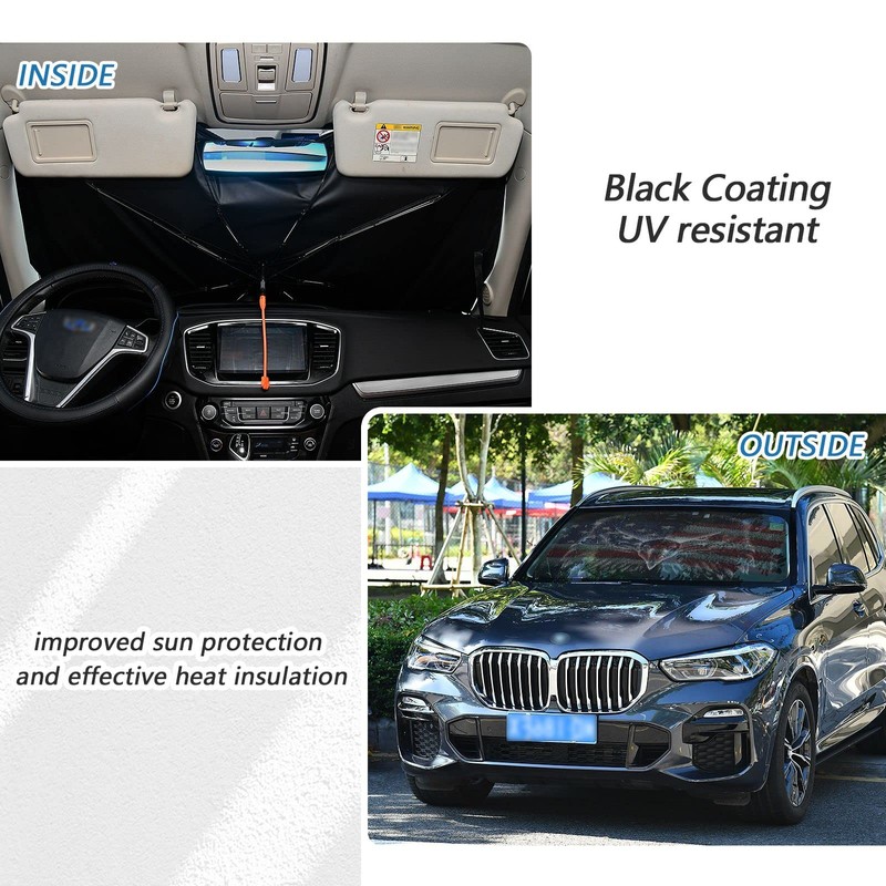 Dussdil Eagle Flag Car Windshield Sunshades Umbrella Window Sun Shade