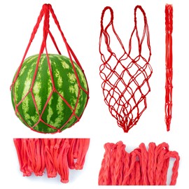 Pack 10 Melon Hammock Watermelon Nets,Melon Hammock for Trellis Heavy Duty Watermelon Nets,Perfect for Growing Cantaloupe (Red-10 Pack)