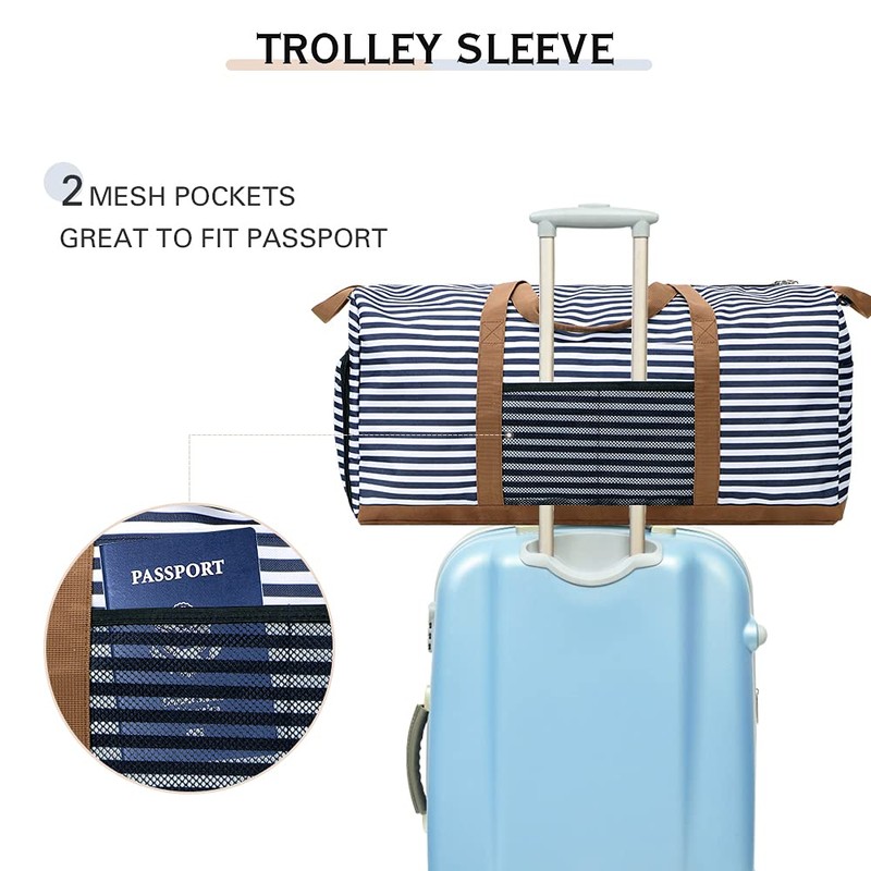 Lekesky Travel Duffle Bag Women Weekender Bags with Shoe Compartment