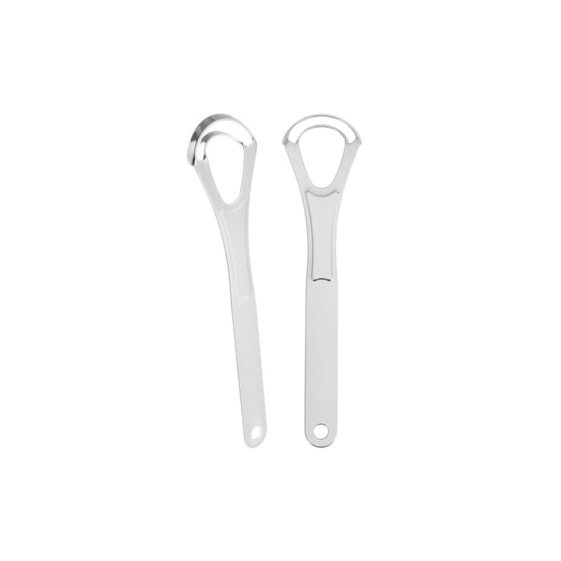 GeeRic Set de 2 Cepillo de Lengua de Acero Inoxidable