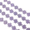 2 Yards 25mm Light Purple Daisy Flower Lace Trim Knitting