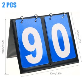 Pack of 2 Scoreboard, Sports Scoreboard, 2/3/4 Digital Scoreboard, Sports Football Score Display, 0-99, Table Tennis, Score, Counter, Volleyball, Score Pinball for Competitions, Indoor and Outdoor Use