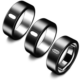 3 Pack Cover Compatible with Oura Ring Gen 4/Oura Ring Gen 3 Horizon/Heritage, Surport Charging with Cover on, Anti-Scratch TPU Protector for Men Women (Size 8, Black*3)