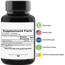 MONOHERB Luteolin 100 mg - 90 Vegetarian Capsules - Made in USA