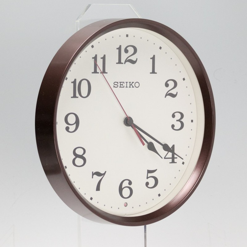 Seiko clock wall clock Atomic Analog Brown Metallic kx223b Seiko