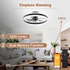 VOLISUN Fandelier Ceiling Fans with Lights and Remote, 15.7in Low
