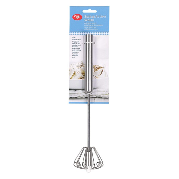 Tala Stainless Steel Spring Action Whisk, Silver, 31 x 5.5