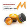 KONLLEN Rainbow Billiard Tip with Clear SX/SS/S/M/MH/H 11 mm/14 mm