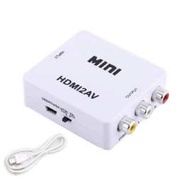 APICH Adaptador HDMI a RCA AV, Convertidor HDMI a RCA AV (Blanco)