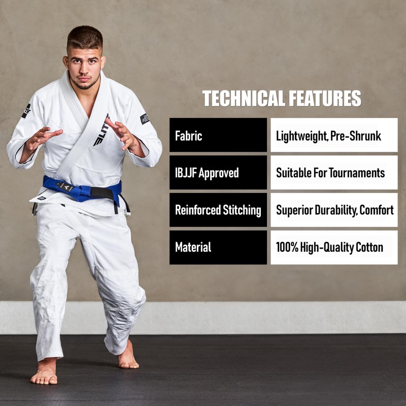 Elite Sports Brazilian Jiu Jitsu BJJ Cinturones, Azul, A5
