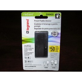 Legrand (NEW) LEGRAND RADIANT RHCL453PDBCCV4 450W / 700W BRONZE PRESET PADDLE DIMMER