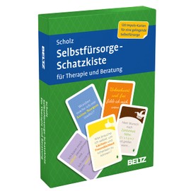 Selbstfürsorge-Schatzkiste für Therapie und Beratung: 120 Karten mit 20-seitigem Booklet in stabiler Box, Kartenformat 5,9 x 9,2 cm (Beltz Therapiekarten)