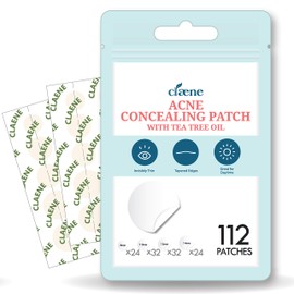 CLAENE Acne Patch Pimple Patch - Invisible | Cruelty-Free | Hydrocolloid | Blemish Spot | Facial Stickers | Acne Spot Dots | Pimple Free, For Face (112 Count (Pack of 1))