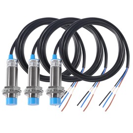 3Pcs LJ18A3-8-Z/BX NPN NO Inductive Proximity Sensor Switch Detector 8mm Detecting Distance DC 6-36V M18 Approach Switch 300mA 3 Wire LJ18A3-8-Z/BX for 3D Printer Probe Bed Leveling, MCU Board