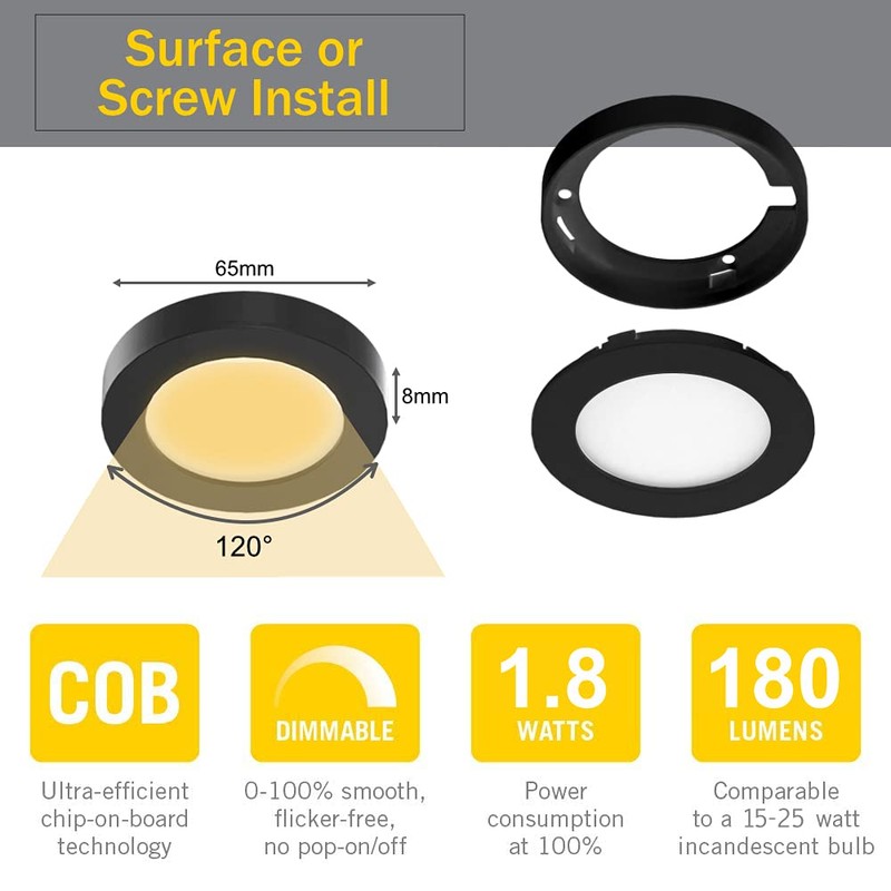 VST Under Cabinet Lighting 12V 2W (12W Total, 60W Equivalent),