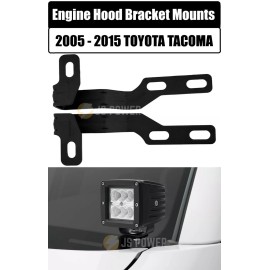 JS Power Engine Hood Hinge Ditch LED Light Mounting Brackets for 2005-2015 Toyota Tacoma
