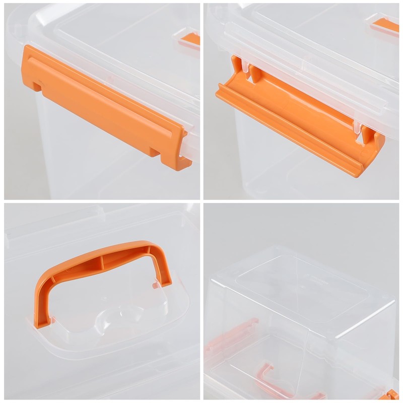 Farmoon 6 Quart Storage Bins with Lids, 6 Pack Storage