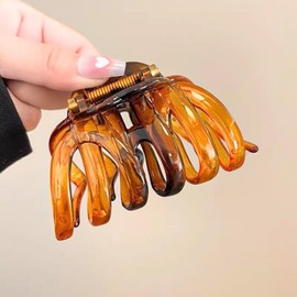 MILANA Hair Clip, Large Hair Clip, Barrette, Strong, Cute, Stylish, Elegant, For Adults, Korean Style, Hair Accessories, Weddings, Bathing, Everyday, Office, Mother's Day Gift (Yellow Tortoise Shell)