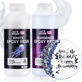 LET'S RESIN EPOXY RESIN White Epoxy Resin,44OZ Bubble Free & High-Gloss Epoxy Resin Kit,Self Leveling Resin and Hardener for Art Crafts,Jewelry Making,Wall Clock