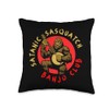 Satanic Sasquatch Banjo Club Evil Bigfoot Bluegrass Throw Pillow