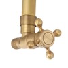 Antique Brass Basin Faucet with Cross Knob Single Handle Faucet