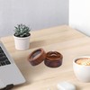 Wooden Wedding Ring Box | Round Ring Bearer Case,Elegant Ring