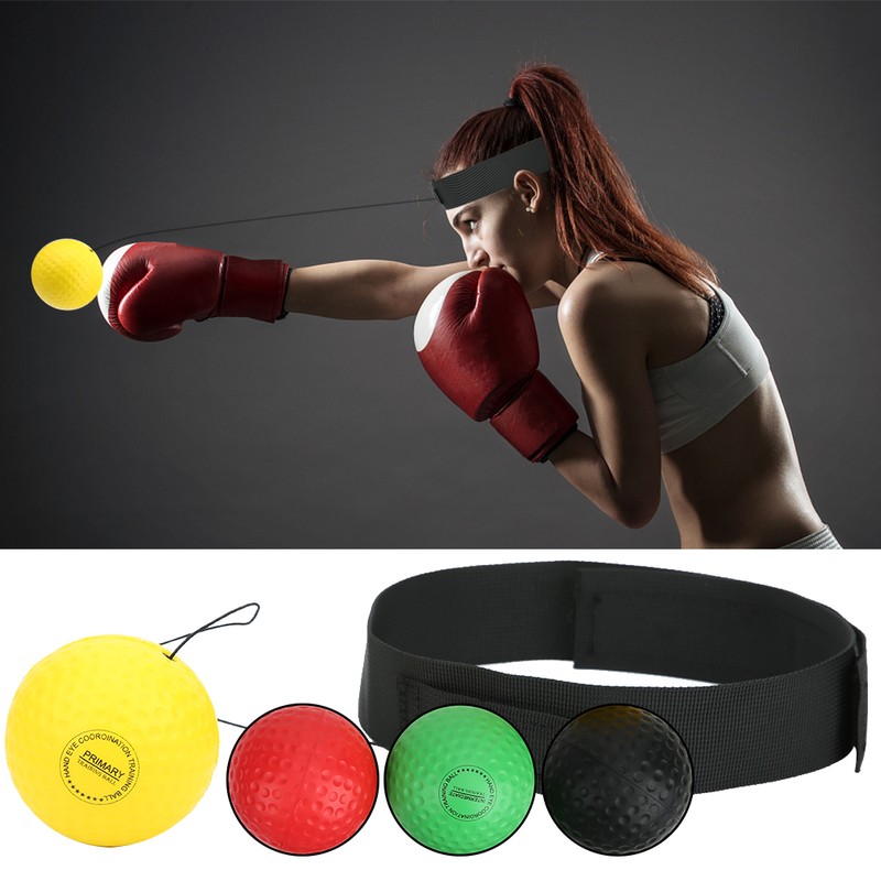 4 Balls Boxing Training Ball HeadMounted Adjustable Pu Foam Sports