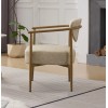 Beige PU Modern Leisure Dining/Living/Bedroom Chair Foam Back Seat Soft