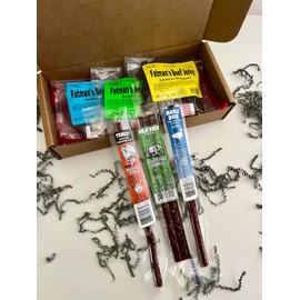 Jerky Dynasty Fatman's Beef Jerky & Buffalo Bob's Sticks Variety Pack - Zesty Lemon Pepper, Smoky Green Chile & Fiery Habanero Flavors - Food Snacks Variety Pack For Adults - Tender, Chewy Texture