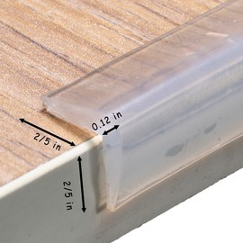 Edge Protector 100% Silicone, Baby Proofing Corners Clear Guards, Pre-Tape Adhesive Soft for Kids Safety, Child Table Cabinets Furniture Bumper (2/5x2/5 in, 3 FT)