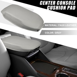 X AUTOHAUX Car Center Console Armrest Cushion Soft Pad Arm Rest Cover Support for Toyota RAV4 2019-2023 Faux Leather Gray