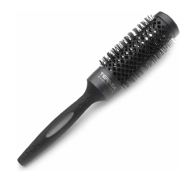 Termix Evolution Plus Professional Thermal Round Hair Brush with Ceramic Tube for Salon Special for Thick and Hard Hair African American Hair Diameter 32cm