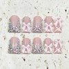 Luxury Rhinestone Press on Nails Short Duck Handmade 3D Bow