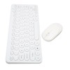 2.4G Wireless Keyboard Mouse Combo 78 Key Retro Round Keycap