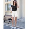 Rasutina Women Cargo Shorts White Jean Shorts for Women High