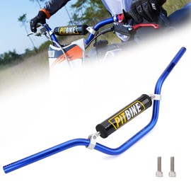 Universal 7/8" 22mm Dirt Pit Bike Handlebars with Crossbar, Foam Pad-Blue