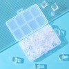 850 Pcs Rubber Earring Backs for Studs 8 Styles Clear