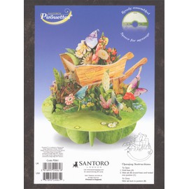 Santoro Pirouettes Wheelbarrow of Flowers 3D Pop Up Card, Multicolor