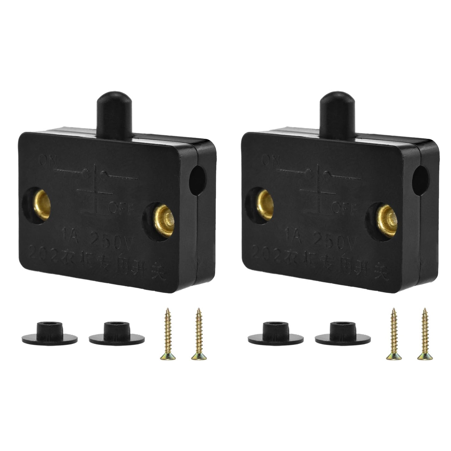 SDTC Tech 2 Piece Black Cabinet Light Switch, Wardrobe Automatic Touch ...