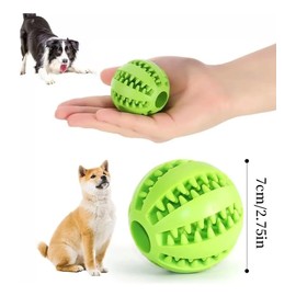 Pelotas de Goma para Perros con Dispensador de Comida, Set de 3 Piezas | Limpia Dientes con Textura de Doble Cara, Látex Natural No Tóxico, Ideal para