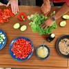 BambooMN Bamboo Burner Cover Cutting Board, 3-Ply, Large, Square -